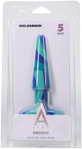 Doc Johnson A-Play - Groovy - Silicone Anal Plug - 5 Inch (1.25 Inches Wide), Ocean - Image 2