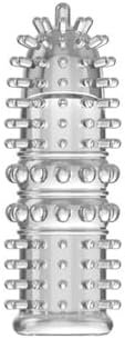 G-Spot Finger Sleeves Vibrator Accessories, Silicone Nipple Clitoral Stimulator For Couple Pleasure Game, Adult Sex Toy For Vaginal Anal, Transparent (4Pack)
