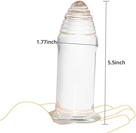 Glass Anal Plug, Thread Head Butt Plug G-Spot Dildo Bomb Plug Pleasure Wand Anal Trainer For Women Men Masturbation (1.96 Inches) - Image 3