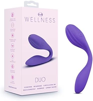 Blush Wellness Duo - Flexible Body Bends For Couples Play Or Straightens For Solo Play And G Spot Stimulation - 10 Powerful Vibration Functions - Purio Silicone And Ultrasilk Smooth Sex Toy For Women