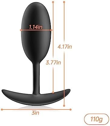 Sxovo Anal Plug, Soft Silicone Anal Plug With Built-In Metal Ball Prostate Massager Anal Dilator Anal Sex Toys For Men And Women (L) - Image 3