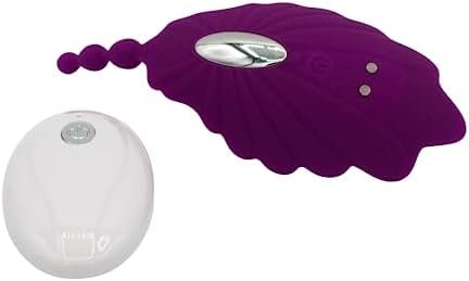 Natalie'S Toy Box Shell Yeah! Remote Controlled Panty Vibrator, Rechargeable Waterproof Massager For Clitoral, Vaginal & Perineum Stimulation, 10 Functions, Abs Silicone Adult Sex Toy