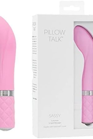 Pillow Talk Sassy G-Spot Silicone Rechargeable Vibrator, 8 Inch, Pink