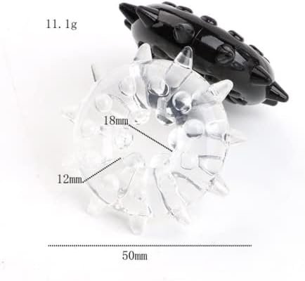 Ousandy Cook Rings For Men For Sex, Silicone Penis Ring, Snowflake Cock Ring With Particle Sex Toys For Couples For Longer & Harder Erection (Black) - Image 2