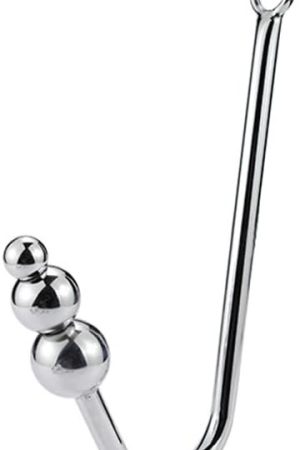 Runyu Stainless Steel Anal Hook, Butt Plug With 3 Anal Balls Fetish Bondage Hook Sex Toy For Unisex Adults Couple Lovers