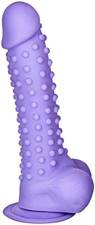 Eis Bumpy Natural Dildo - Large G-Spot And Anal Dildo With Suction Cup, Realistic Shape With Testicles, Skin Friendly Silicone - 9.6 Inches