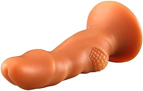 Realistic Dildo With Textured Ball Soft Liquid Silicone Anal Butt Plug With Powerful Suction Cup - Image 2