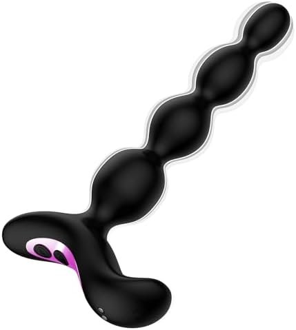 Shkanla Vibrating Anal Beads, Silicone Butt Plug With 10 Vibration Modes Graduated Design Anal Vibrator Prostate Massager Waterproof Adult Sex Toy For Men, Women And Couples