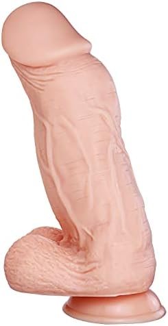 Realistic Thick Dildo, 3.19 Inch Width Super Huge Anal Dildos With Powerful Suction Cup Toy For Women And Men Anal Play