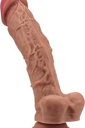 Realistic Dildo For Beginners Like Skin Huge Silicone Dildo, Glans Big Thick Dildo With Strong Suction Cup, G Spot Clitoral Anal Stimulator Sex Toy For Women 9.8 Inch Realistic Dildo
