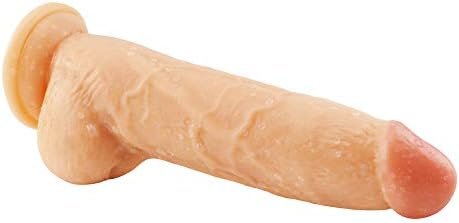 Cwamen Small Glans Big Thick Dildo 8.26 Inch With Strong Suction Cup, Huge Realistic Dildo For Anal Play, Fake Penis Adult Sex Toy For Vagina Anal Stimulate G-Spot Stimulating Quick Orgasm (Brown) - Image 2