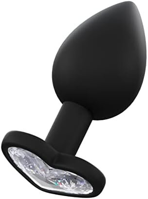 Bed Geek Set Of 3 Diamond Jewelled Butt Plugs For Anal Training (Black) - Soft Silicone Butt Plug Starter Kit With Flared Base - Adult Fetish Toys With Velvet Gift Bag For Couples And Solo Play - Image 3