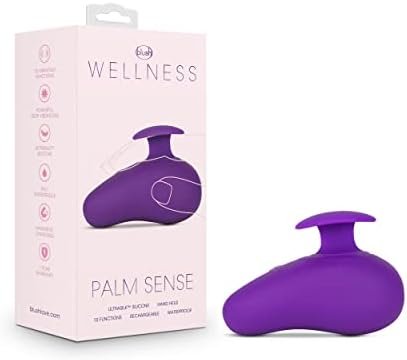 Blush Wellness Palm Sense - Rumbletech Powered Dual Motor Massager Vibrator - 10 Deep Rumbly Vibration Modes - Soft Puria Ultrasilk Smooth Silicone - Great For Stress & Tension Relief, Mastitis