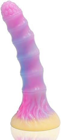 7.5" Silicone Colorful Cute Anal Dildo, Starry Sky Dildo With Strong Suction Cup For Hands-Free Play, Realistic Flexible Dildos Adult Sex Toy For G-Spot Compatible With Strap On Dildo Harness