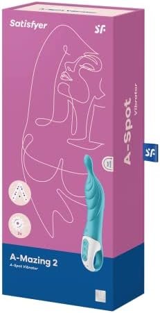 Satisfyer A-Mazing 2 A-Spot Vibrator For Women - Vibrating Dildo, G-Spot Stimulator, Sex Toy With Curved, Grooved Texture, Flexible Tip - Waterproof, Rechargeable (Turquoise) - Image 3