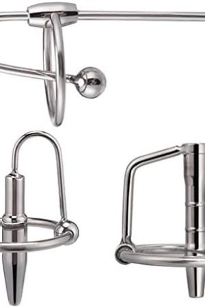 Male Metal Urethral Sounding Penis Plug Set 3Pcs Urethral Sounds Toys Different Style Penis Plug With Penis Cock Ring