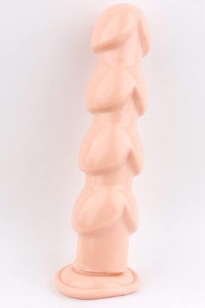 9.5In/24Cm Huge Silicone Pagoda Large Particles Sucker Anal Plug. Soft Dildos G-Spot Vagina Stimulator Training Thrusting Orgasm Tease Masturbator Sex Toy For Women Female Men Male Unisex (Black)