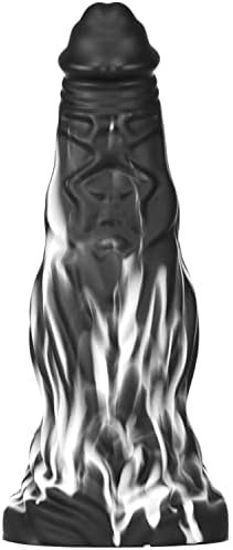 Wemay Black Monster Dildo, 10.8'' Huge Realistic Dragon Dildos With Strong Suction Cups Flexible Liquid Silicone Knotted Adult Sex Toy 1.0 Count