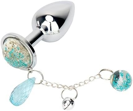 Crystal Glass Anal Plug Luxury Jewelry Butt Plug Fetish Anal Butt Stimulation Unisex Sex Toy (S)