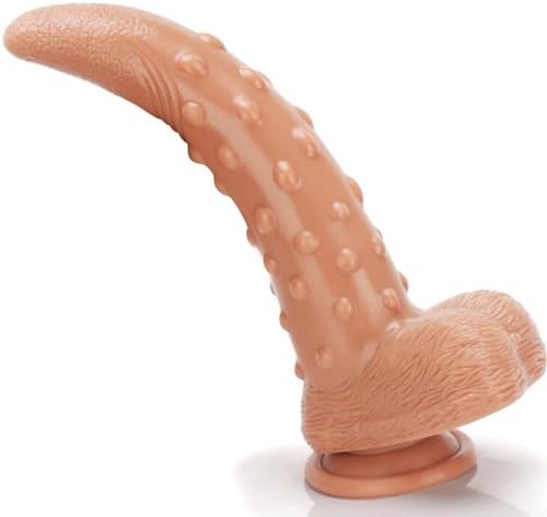 Alien Dildo Girthy Knot Dildo, 9 Inch Fat Dual Density Dildo With Suction Cup, Soft Realistic Silicone Big Dildos For Anal Play, G Spot Fake Penis For Men, Lifelike Monster Dildos For Women