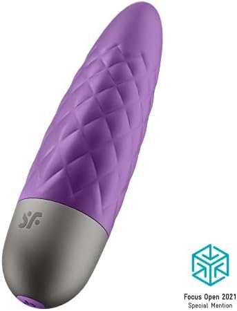 Satisfyer Ultra Power Bullet 5 Mini Bullet Vibrator - Clitoral Stimulator, Personal Massager, Round Voluminous Tip - Portable, Textured, Waterproof, Rechargeable, 10Cm (Black) - Image 2