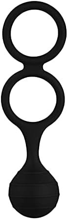 Eis Penis And Testicle Weight - Double Cock Ring With Weight For Increased Sensuality And Penis Training - Skin-Friendly Silicone (3.95 Oz)