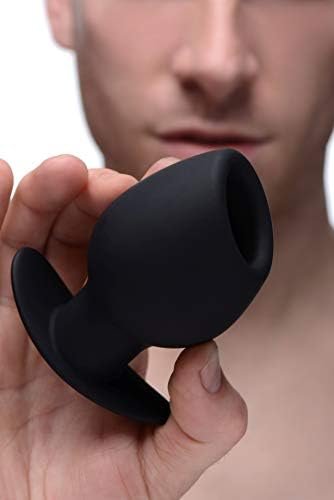 Lynx Small Silicone Hollow Anal Plug - Black