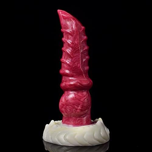 Realistic Small Tentacle Dildo With Hands-Free Suction Cup, 7.28Inch Pink Silicone Dragon Dildo Adult Plug Toys For Beginners Women And Men Couples