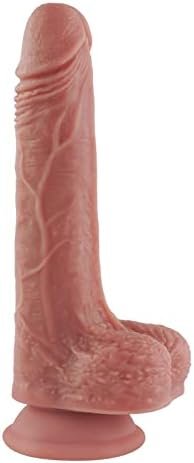 Realistic Dildo For Beginners,7.3 In Soft Silicone Dildo With Strong Suction Cup For Hands-Free Play, Adult Sex Toys For Women & Couple