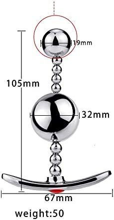 Sex Toy For Men Stainless Steel Anal Plug Shape Jewelry Butt Plug Trainer Set Anal Massager Women Unisex Gay Temperature Stimulation(A) - Image 3