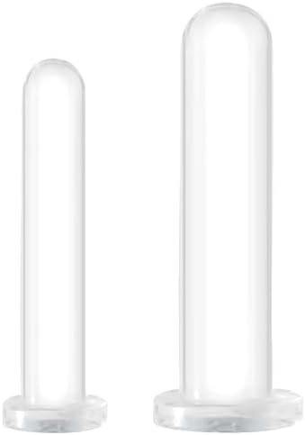 Anal Plug Set,2Ps Butt Plug With Suction Cup,Clear Jelly Dildo