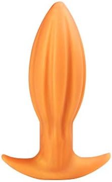 Ultral Soft Butt Plug, Flexible Liquid Silicone Anal Plug Prostate Massage G-Spot Stimulator Anal Trainer Kit For Beginner Advanced Players Sex Factory (M)