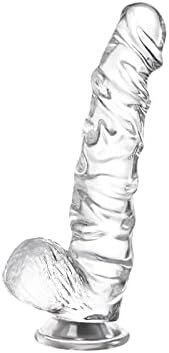 10Inch Large Realistic Jelly Dildo, Lifelike Clear Penis Dildos Sex Toy With Strong Suction Cup For Vagina, Anal G-Spot Stimulation, Hands-Free Anal Butt Plug Dildo For Beginner, Womens, Men, Gay
