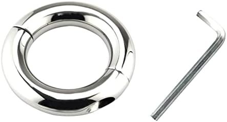 Romi Male Penis Cock Ring Delay Head Glans Ring Stainless Steel Scrotum Ball Stretcher Weights Adult Sex Toys(Small) - Image 3