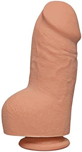 Doc Johnson The D - Fat D - 8 Inch With Balls - Ultraskyn - 8" Long And 2.75" Wide - Strong Suction Cup Base - O-Ring Harness Compatible Dildo, Vanilla - Image 3