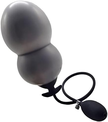Baiwang Inflatable Butt Plug Silicone Anal Sex Toys 30Cm10Cm Black