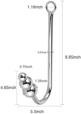 Anal Hook Sex Toys Steel Slave Games For Lover,Unisex Rope Hook Products With 3 Balls - Image 2