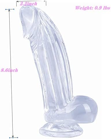 Realistic Transparent Dildo, 8.6 Inch Dual-Density Silicone Huge Penis Strong Suction Cup For Hands-Free Play, Flexible Cock G-Spot Stimulation Female Vagina Anal Sex Toys - Image 3