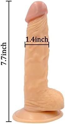 Realisticloves Realistic Dildos Feels Like Skin, 8 Inch Flesh Dildo With Suction Cup For Hands-Free Play, Body-Safe Material And Adult Sex Toys For Women - Image 2