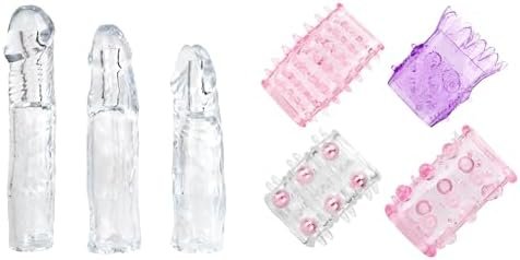 Reusable Penis Sleeves, Thicken Penis Extension Enlarge Cock Sleeve Male Penis Sex Toys For Enlarge Thicken Delay Ejaculation Prolong Erection