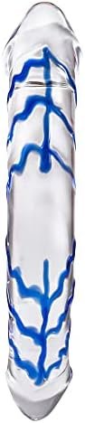 Big Double-Ended Dildos, Leewedeng 11.2 Inch Large Glass Crystal G Spot Dong With Clear Blue Stripes Double Pen Is, Waterproof Transparent Sex Toys For Female,Lesbian Vaginal Anal Plug - Image 2
