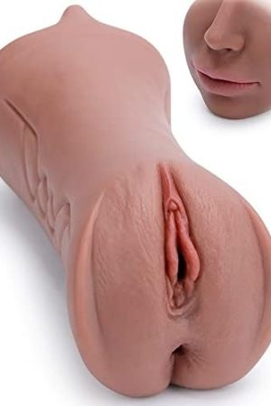 Rosetell Male Masturbators 3 In 1 Male Pocket Pussy Blowjob Stroker With Realistic Mouth Vivid Vagina And Tight Anus Soft Sex Dolls Anal Play, Adult Sex Toys For Men Penis Stimulation Pleasure - Brown
