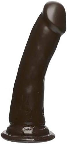 Doc Johnson The D - Slim D - 6 Inch With Balls - Firmskyn - 6.5" Long And 1.5" Wide - Strong Suction Cup Base - O-Ring Harness Compatible Dildo, Chocolate - Image 3
