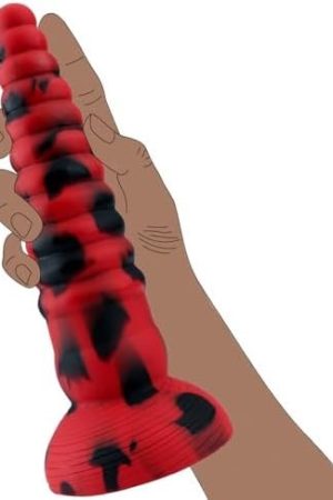 8.66In Anal Plug Sex Big Dildo Toys,Silicone Butt Plug Anal Monster Dildo Massager Trainer, Fantasy Adult Sex Toys & Games Beginner Women & Men(Red Black)