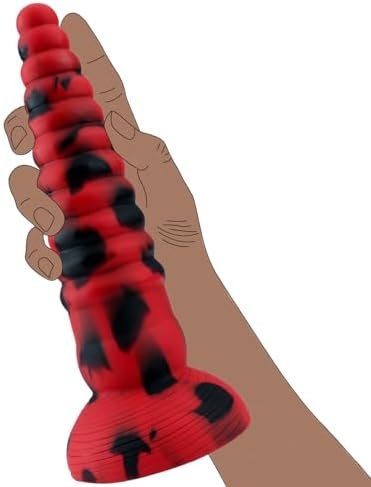 8.66In Anal Plug Silicone Butt Plug For Anal Dilatation & Training, Big Size Anal Monster Dildo Massager Trainer, Fantasy Adult Sex Toy For Beginner Women & Men(White Black)