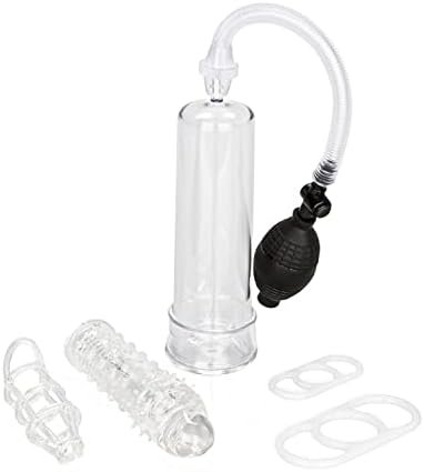 Calexotics His Enlargement Kit – Male Enhancement Penis Pump With Silicone Ring – Sex Toys For Men – Clear - Image 2
