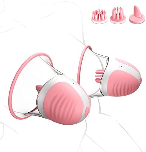 Nipple Sex Toys For Women,Nipple Toy Manual Sucking Stimulator Massager With 10 Vibrator Rotation Modes, 3 Brush Heads Nipple Clamps Adult Sex Toys & Games For Women Female Couples