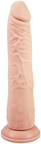 Silicone Realistic Dildo - Veined Shaft With Suction Cup Base For Hands Free Or Strap On Sex