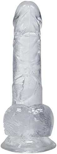 Doc Johnson – Dick In A Bag, 6 Inch Adult Toy, Suction Cup Base, Textured Veins, Hands Free Play, O Ring Harness Compatible, Easy To Use, Adult Toy, Body Safe, Phthalate Free (Crystal Clear Tpe) - Image 2