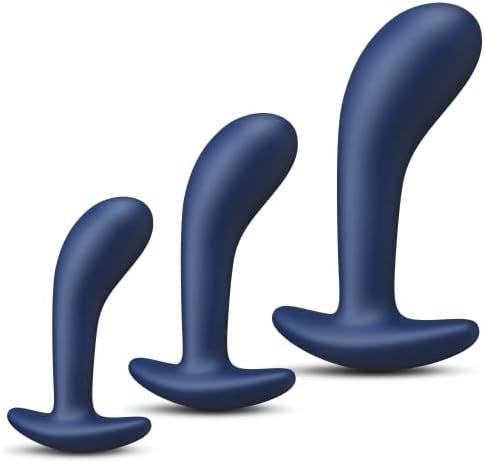 Butt Plug Trainer Kit For Comfortable Long-Term Wear, Pack Of 3 Silicone Anal Plugs Training Set With Flared Base Prostate Sex Toys For Beginners Advanced Users